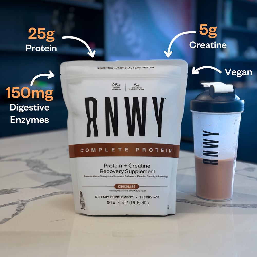 RNWY supplement facts panel and amino acid profile
