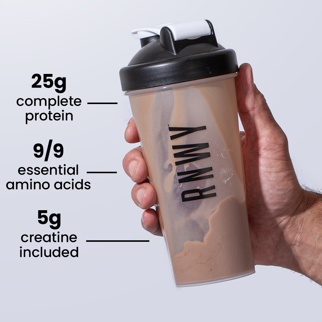 RNWY Complete Protein supplement facts panel with full amino acid profile
