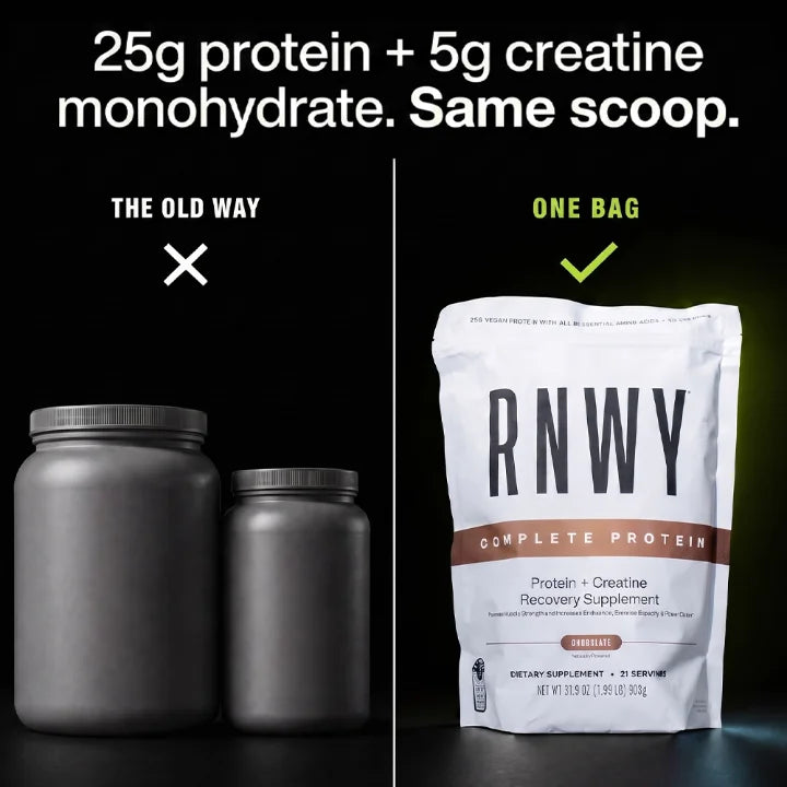 The old way, two tubs, versus one RNWY bag
